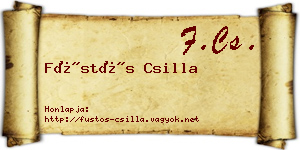Füstös Csilla névjegykártya